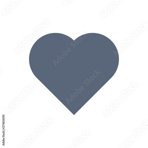 Heart icon isolated on white background. Vector
