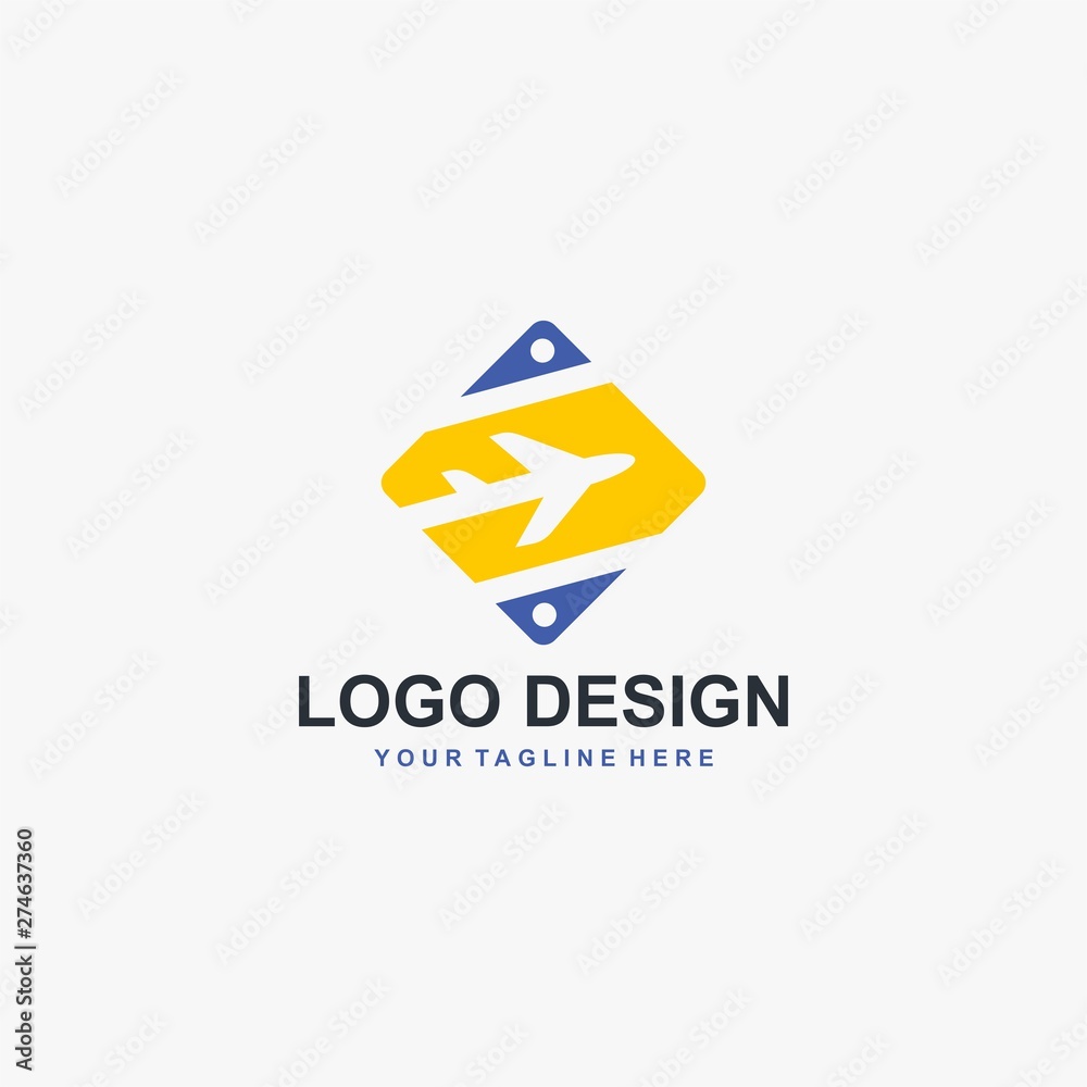 Travel logo template design vector, airplane icon illustration. Holiday logo agency company. Travel logo template design vector, airplane icon illustration. Holiday logo agency company.