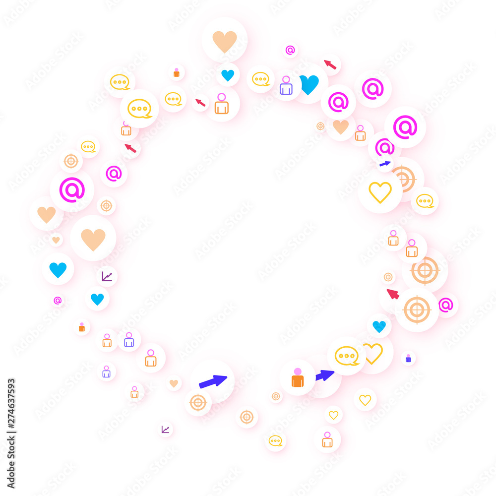 Social media marketing, Communication concept. Social media marketing, Communication concept.