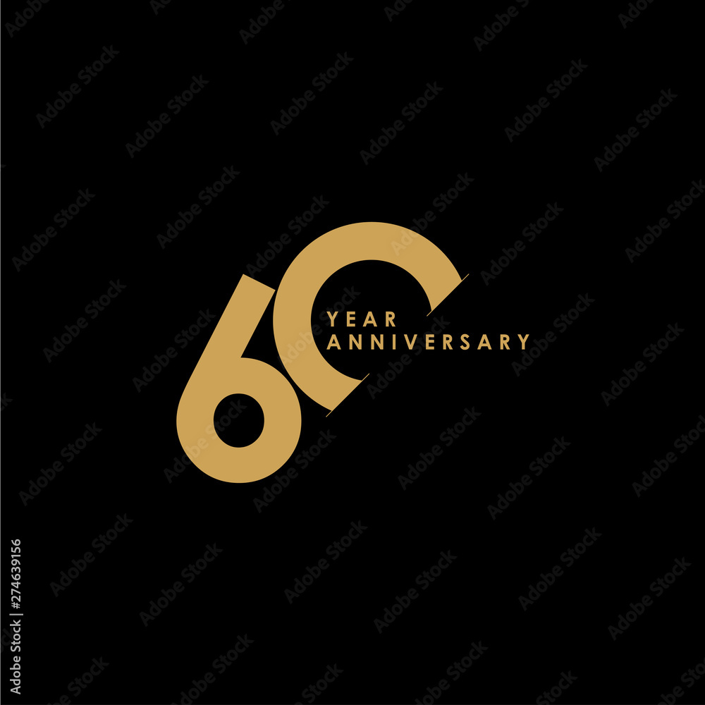 60 Year Anniversary Celebration Vector Template Design Illustration 60 Year Anniversary Celebration Vector Template Design Illustration
