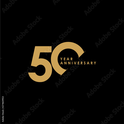 50 Year Anniversary Celebration Vector Template Design Illustration