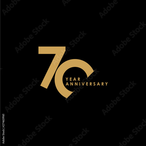 70 Year Anniversary Celebration Vector Template Design Illustration photo