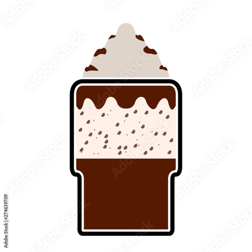 Isolated frappe icon over a white background - Vector