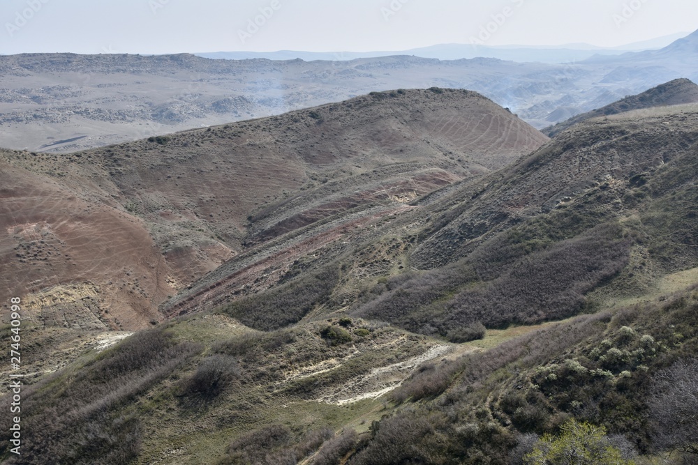 Mountain Valley Panorama near Georgia-Azerbaijan Border