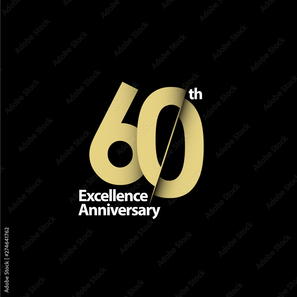 60 Year Anniversary Celebration Vector Template Design Illustration 60 Year Anniversary Celebration Vector Template Design Illustration