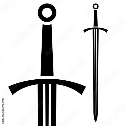 knight sword vector graphic illustration icon