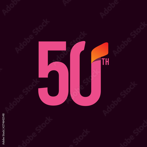 50 Year Anniversary Celebration Vector Template Design Illustration