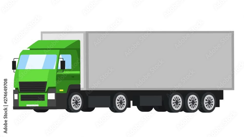 Cartoon Lorry Truck Green Cartoon Lorry Truck Green