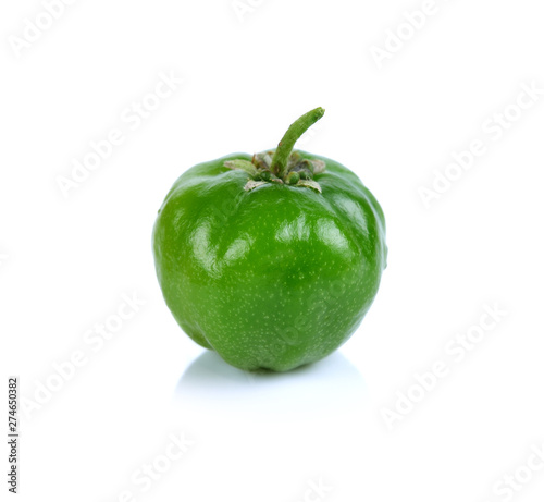 Barbados cherry isolated on white.