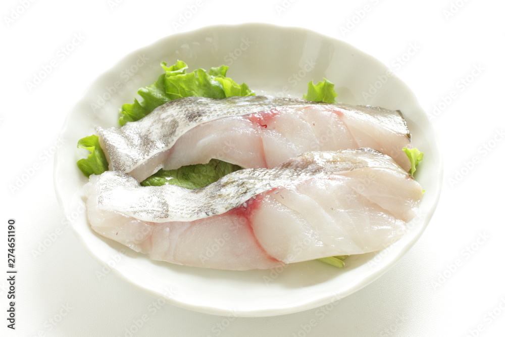 Freshness cod fish on lettuce for prepared food image Freshness cod fish on lettuce for prepared food image