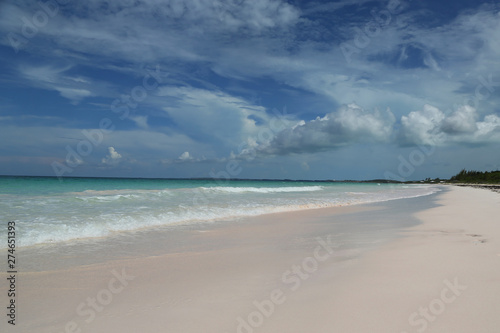 A beautiful Caribbean beach at Harbor Island  Bahamas