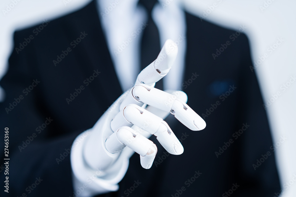 robot in suit