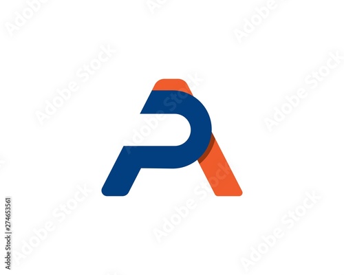 AP, PA, initial logotype creative template design