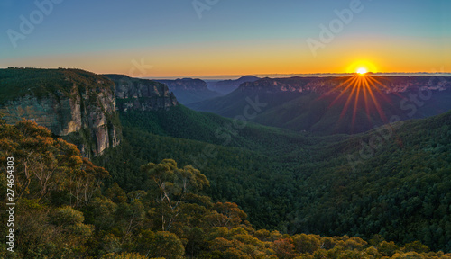 sunrise at govetts leap lookout, blue mountains, australia 21