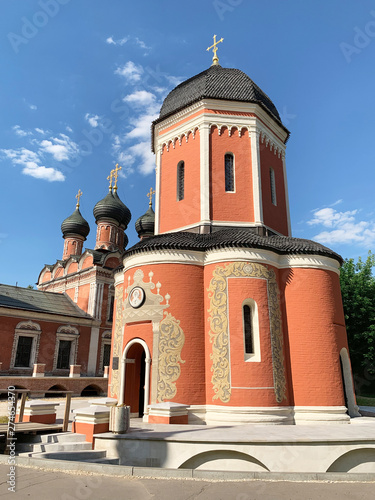 Vysoko-Petrovsky men monastery in Moscow, the Cathedral of St. Peter the Metropolitan of Moscow and all Russia in the summer. Russia photo