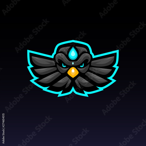 owl e sport gaming mascot logo design