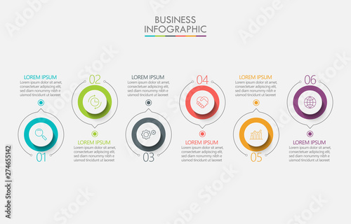 Business data visualization. timeline infographic icons designed for abstract background template milestone element modern diagram process technology digital marketing data presentation chart Vector