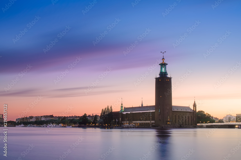 Sunset over stockholm