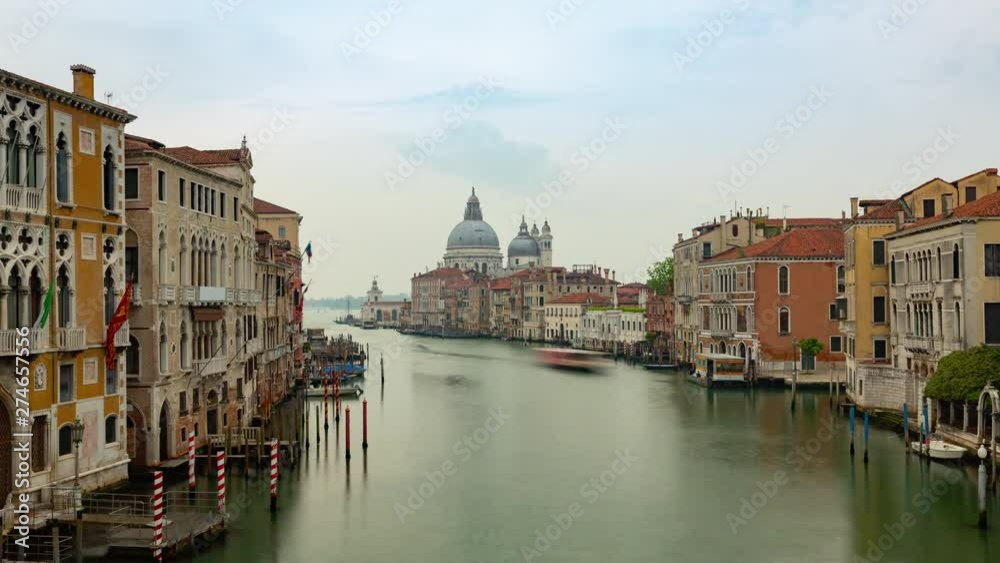 Time Lapse of the Grand Canal in Venice Italy St Mark’s Basilica is in the background Time Lapse of the Grand Canal in Venice Italy St Mark’s Basilica is in the background