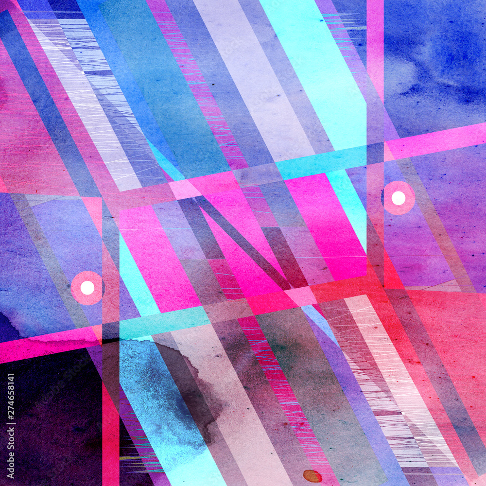 Naklejka premium Abstract multicolored geometric trendy background