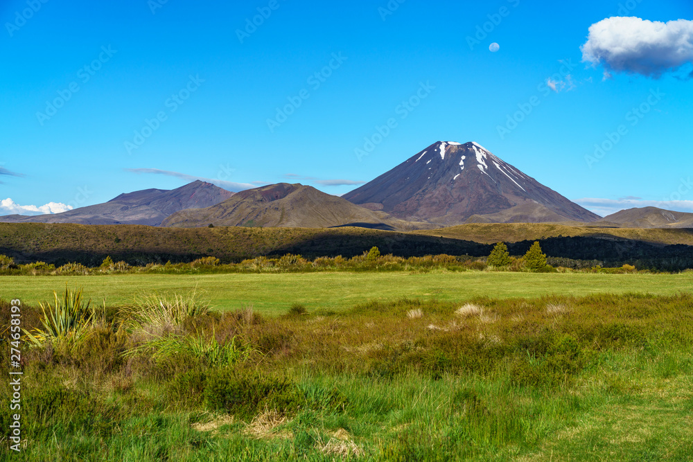 Naklejka premium cone volcano,mount ngauruhoe,tongariro,new zealand 18