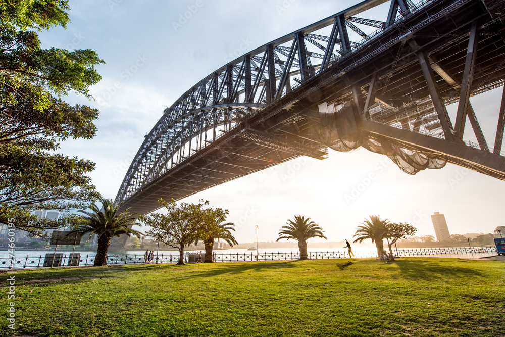 Fototapeta premium Sydney Harbour and Bridge Long Exposure Sunset
