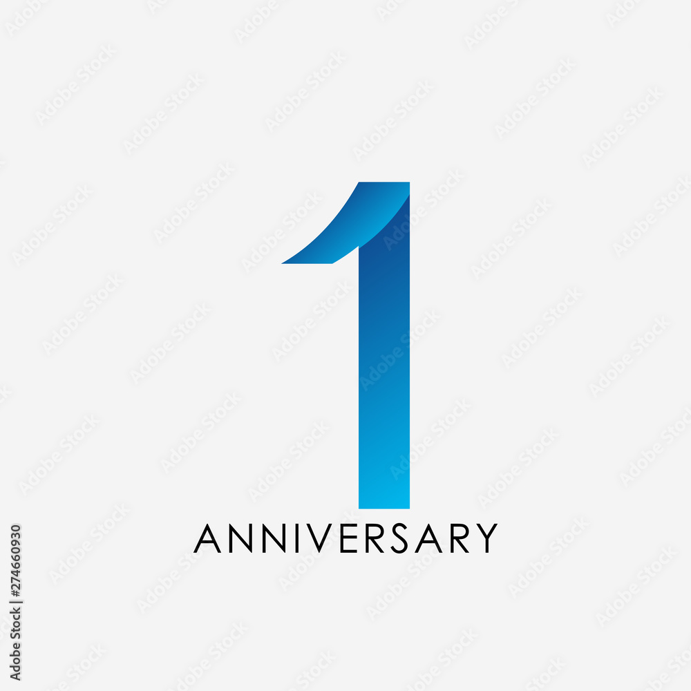 1 years anniversary celebration vector template design illustration 1 years anniversary celebration vector template design illustration
