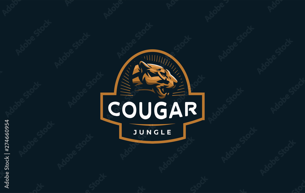 The image of a cougar or panther. The image of a cougar or panther.