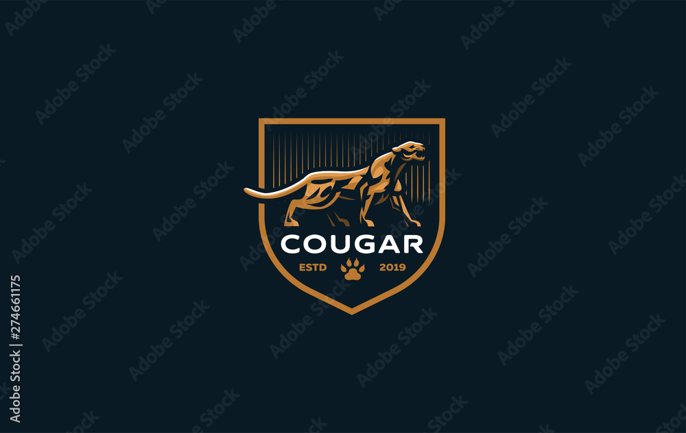 The image of a cougar or panther. The image of a cougar or panther.