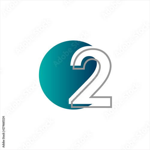 2 years anniversary celebration vector template design illustration