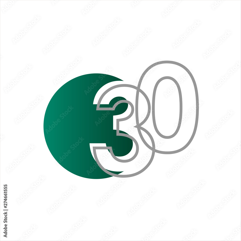 30 Year Anniversary Celebration Vector Template Design Illustration 30 Year Anniversary Celebration Vector Template Design Illustration