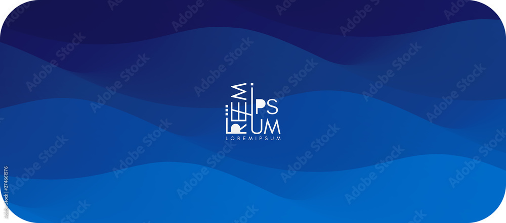 Water surface. Blue abstract background. Vector illustration for design.