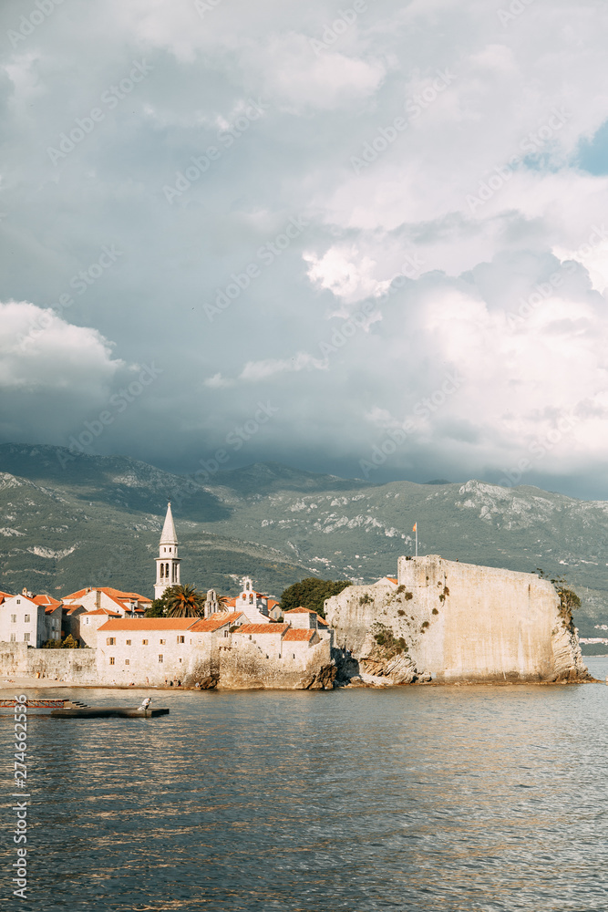 Sunny beaches and historical attractions. Panoramic views in Budva, Montenegro.