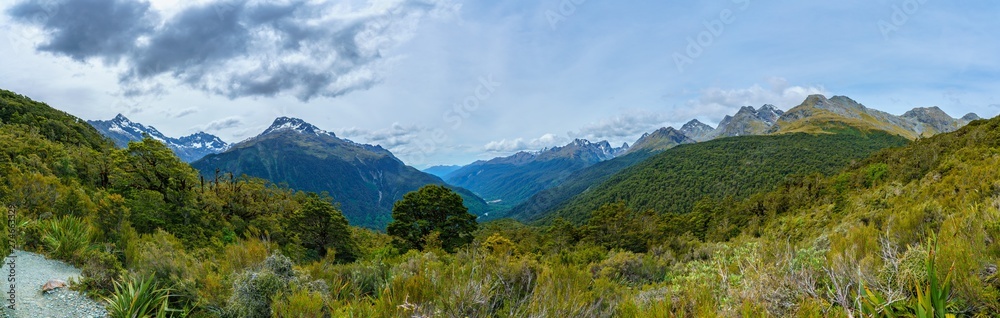 panoram of key summit track, southern alps, new zealand 3