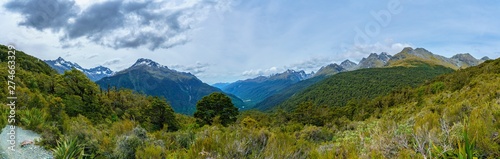 panoram of key summit track, southern alps, new zealand 3