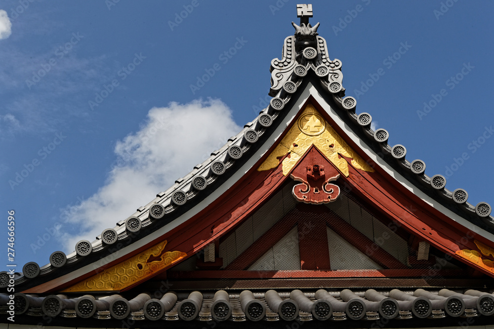 Senso-ji temple architectural details, Asakusa district, Tokyo