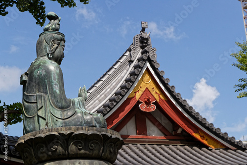 Senso-ji temple architectural details, Asakusa district, Tokyo