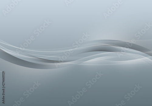 Abstract background waves. White, turquoise and grey abstract background for business card or wallpaper