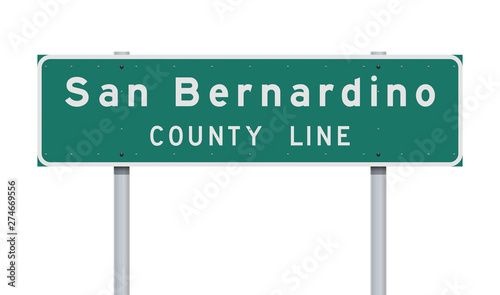 San Bernardino County Line road sign photo