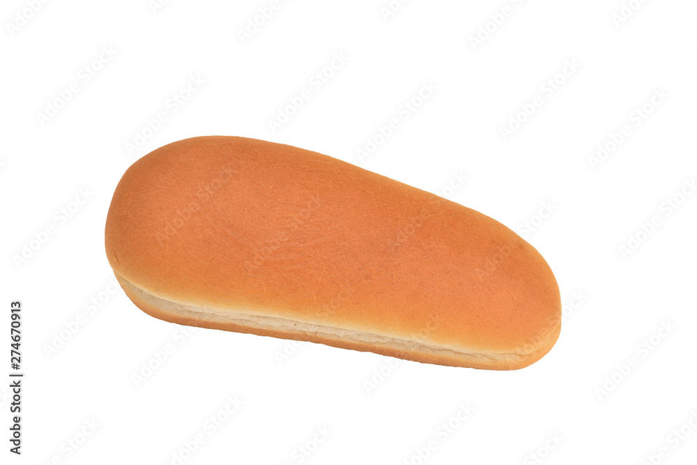 Hot dog bread isolated on white background. Hot dog bread isolated on white background.