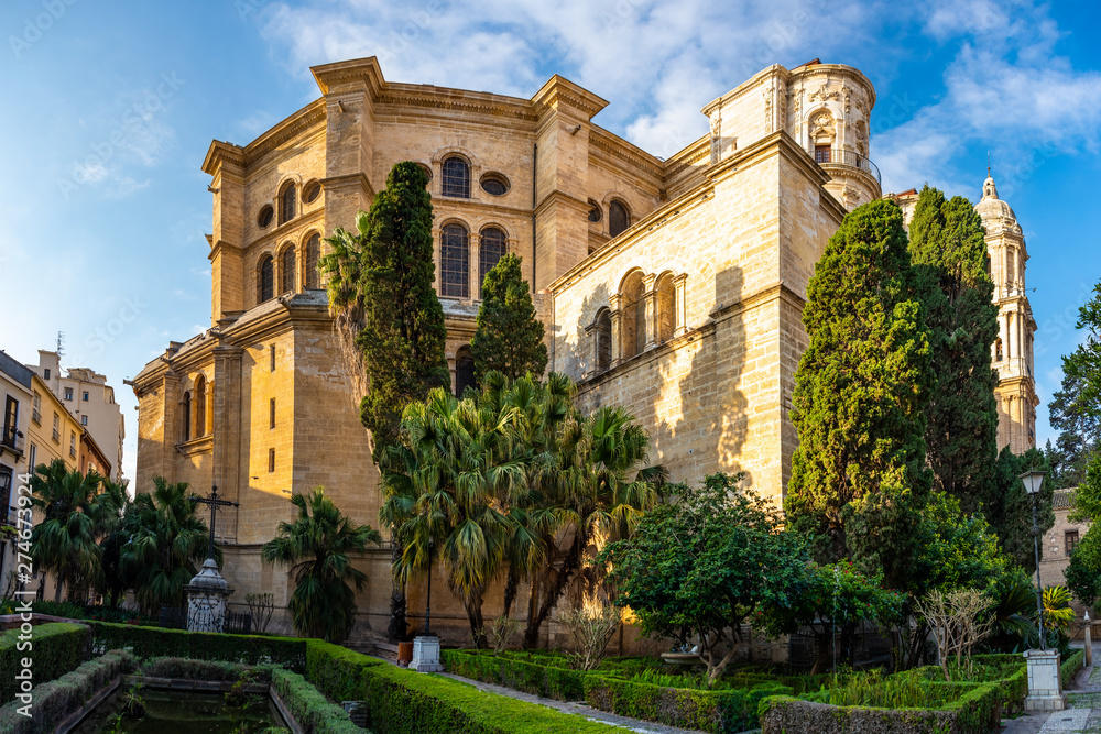 Malaga Cathedral in Andalusia, Costa del Sol tourist resort Spain