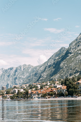  Montenegro attractions. Panorama of the Bay of Kotor and the old town.