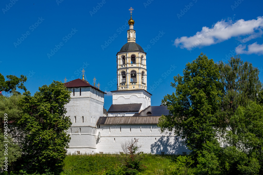 View of Ancient Pafnutevo-Borovsky Monastery in Borovsk, Russia - June 2019