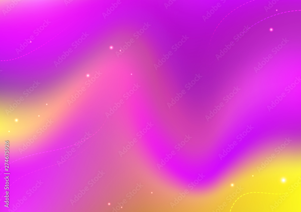 Fototapeta premium Abstract pink and yellow flow fluid concept background vector illustration.
