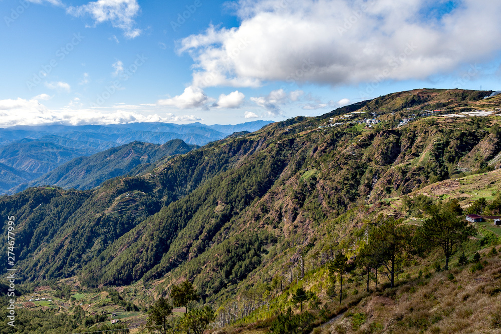 Terraced fields in the mountain area in Luzon island in the Philippines Terraced fields in the mountain area in Luzon island in the Philippines