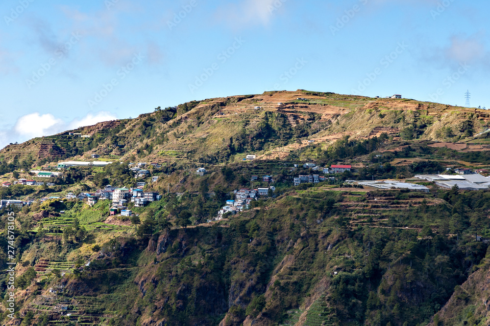 Terraced fields in the mountain area in Luzon island in the Philippines Terraced fields in the mountain area in Luzon island in the Philippines
