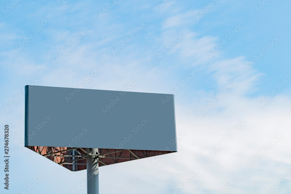 Fototapeta premium Stand-alone banner near the road