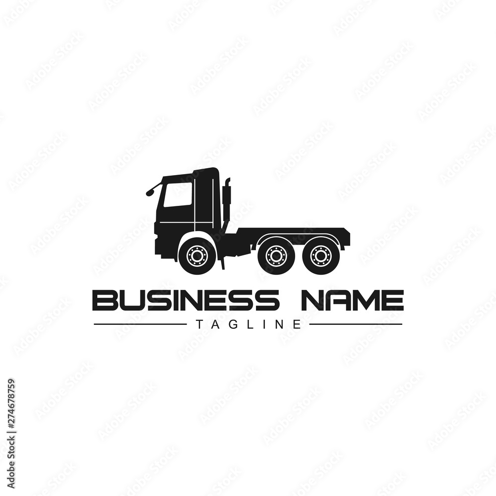 Truck silhouette abstract logo template vector Truck silhouette abstract logo template vector