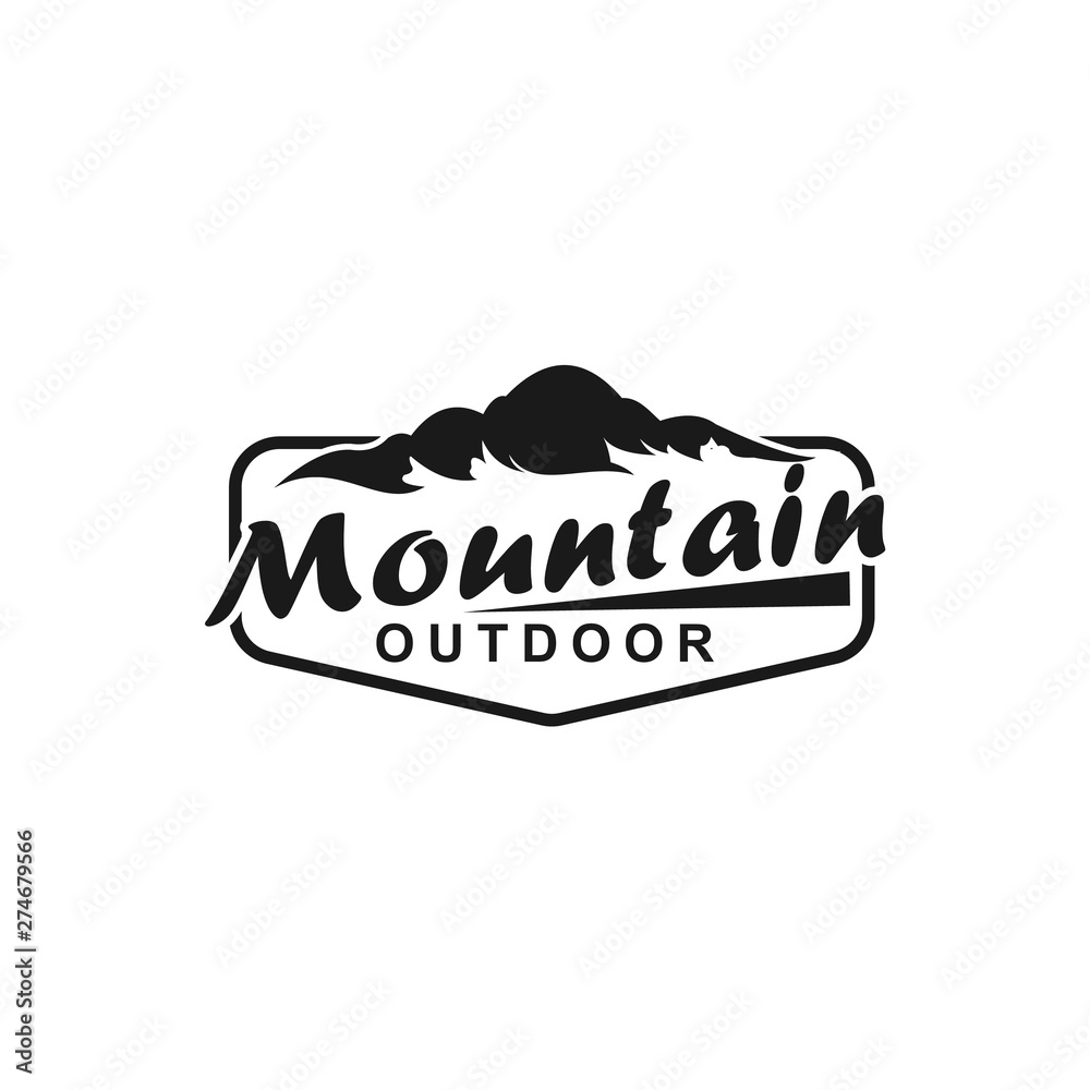 vector mountain and outdoor adventures logo design inspiration