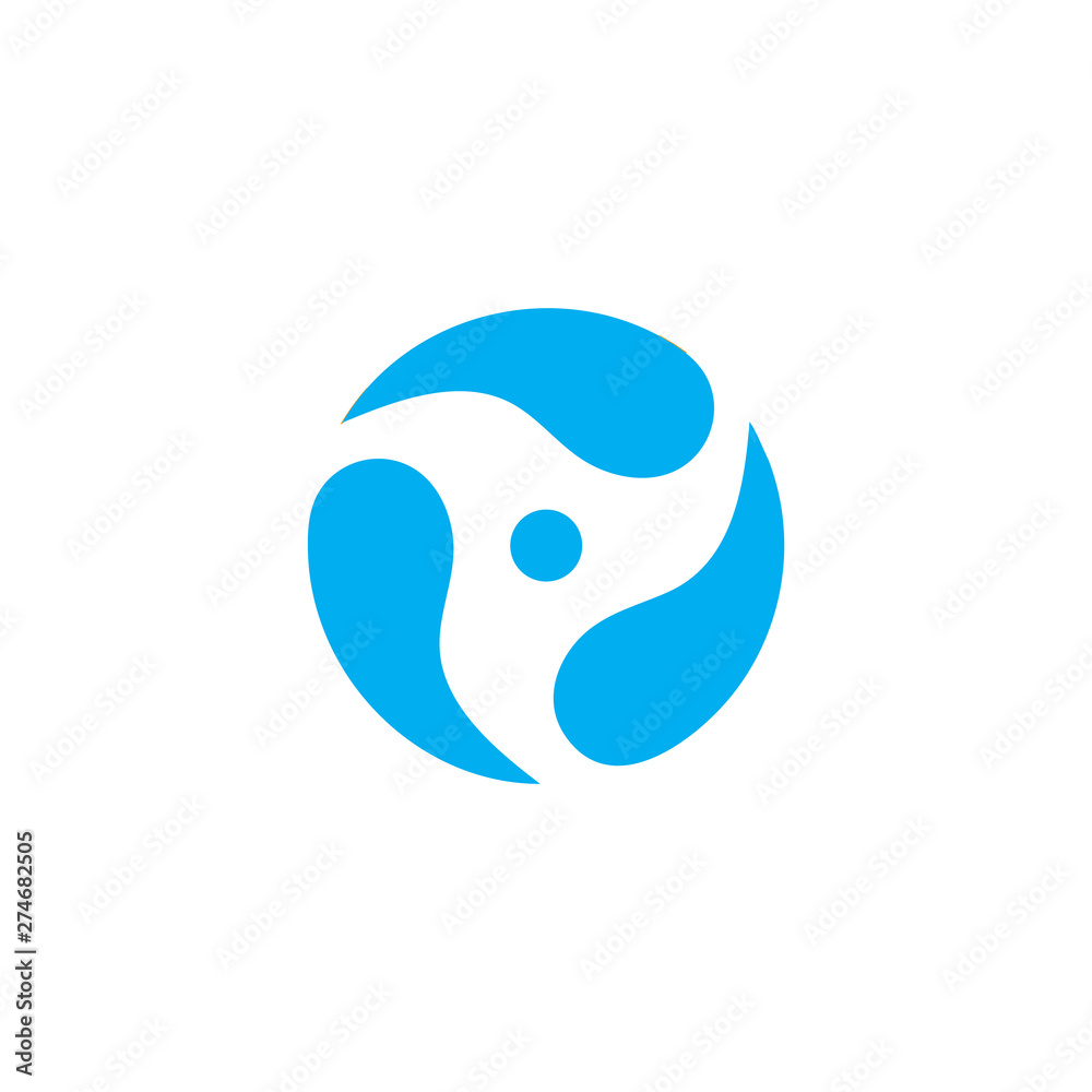 circle curves water rotation logo vector circle curves water rotation logo vector